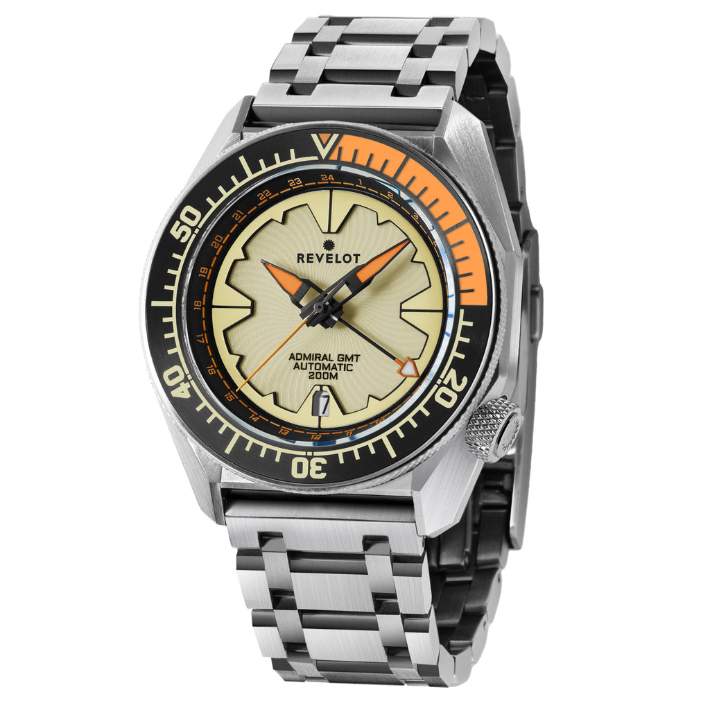 Revelot Men's Collection R10 Admiral GMT Dune Steel – REVELOT