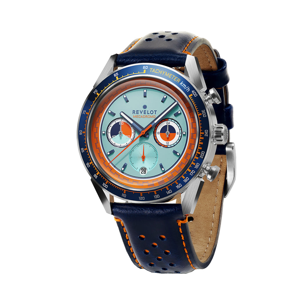 TOP Revel  腕時計 Revelot Men's Collection | Mecadromo Le Mans Blue Luminova – REVELOT