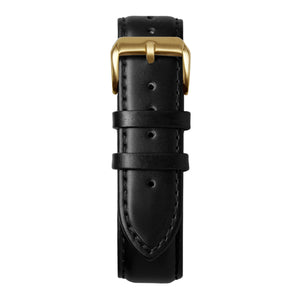 22' Black Bamboo Leather Strap