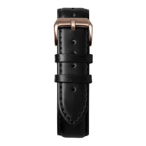22' Black Oxford Leather Strap