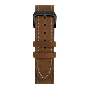 20' Brown and White Suede Leather Strap