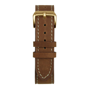 18' Brown and White Suede Leather Strap