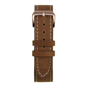 22' Brown and White Suede Leather Strap