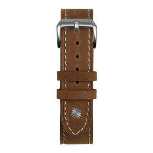 Brown and White Suede Leather Strap