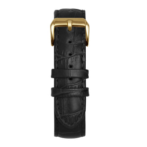 18' Black Bamboo Leather Strap