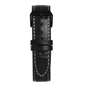 20' Black & White Bamboo Leather Strap