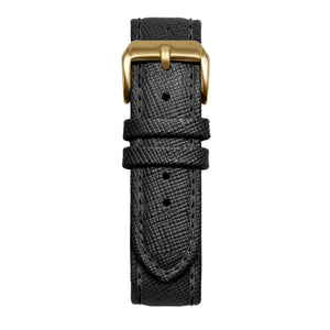 16' Black Saffiano Leather Strap