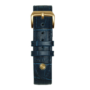 Blue bamboo leather