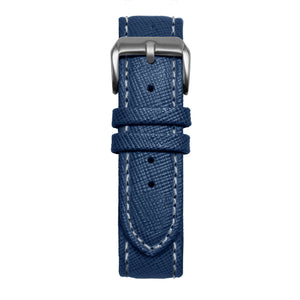 18' Blue & White Saffiano Leather Strap