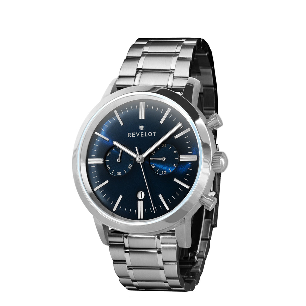 Revelot Men's Collection | R1 Classic Chronograph - Silver/Rose Gold ...