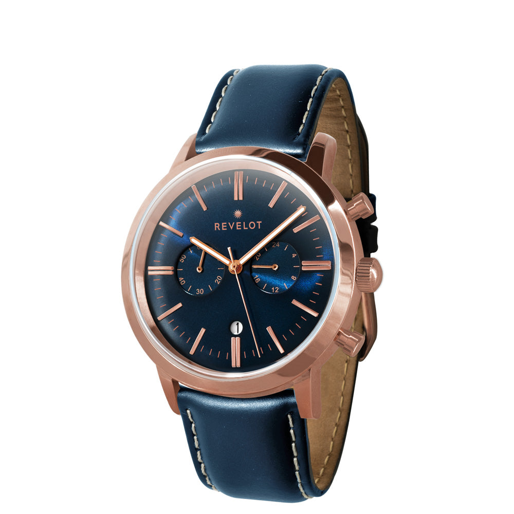 Revelot Men's Collection | R1 Classic Chronograph - Silver/Rose Gold ...