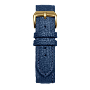 18' Blue Saffiano Leather Strap
