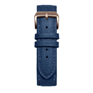 22' Blue Saffiano Leather Strap
