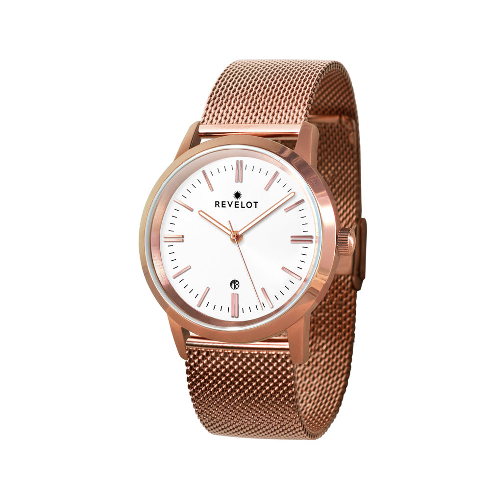 Revelot Men's Collection | R1 Classic Chronograph - Silver/Rose Gold ...