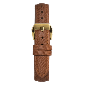 14' Brown Saffiano Leather Strap