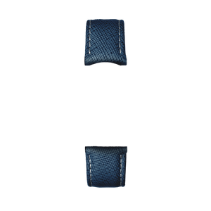 18mm White & Blue Saffiano Strap