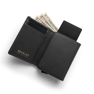 Saffiano Unisex Smart Wallet / W5 (Black Edition) V2