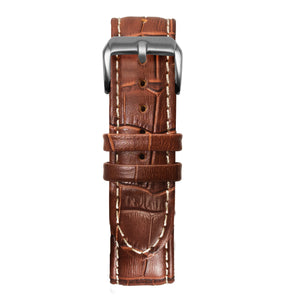 18' Brown & White Bamboo Leather Strap